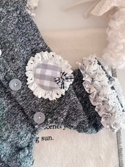 Bear's Grey Diary 4-Legged Romper Set
