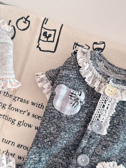Bear's Grey Diary 4-Legged Romper Set