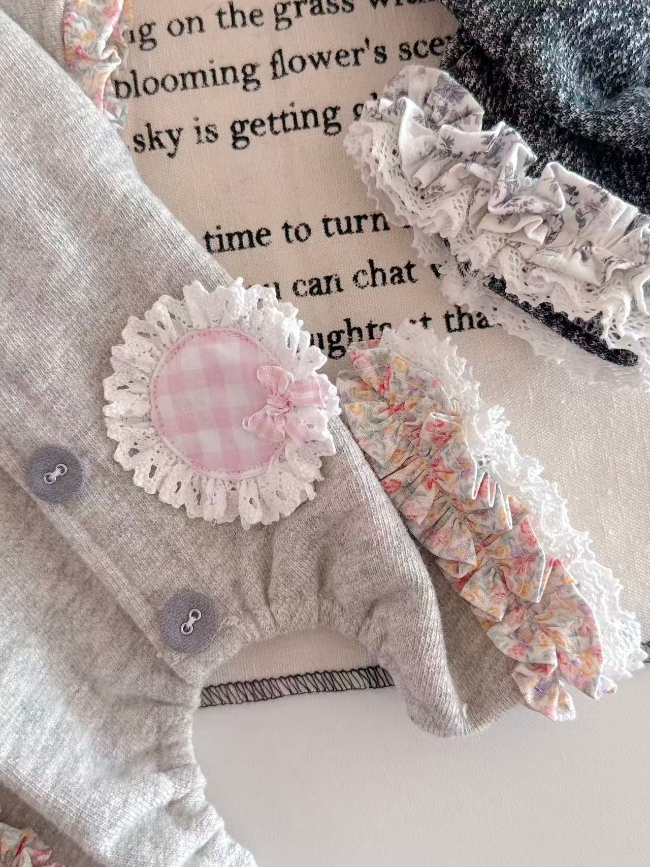 Bear's Grey Diary 4-Legged Romper Set