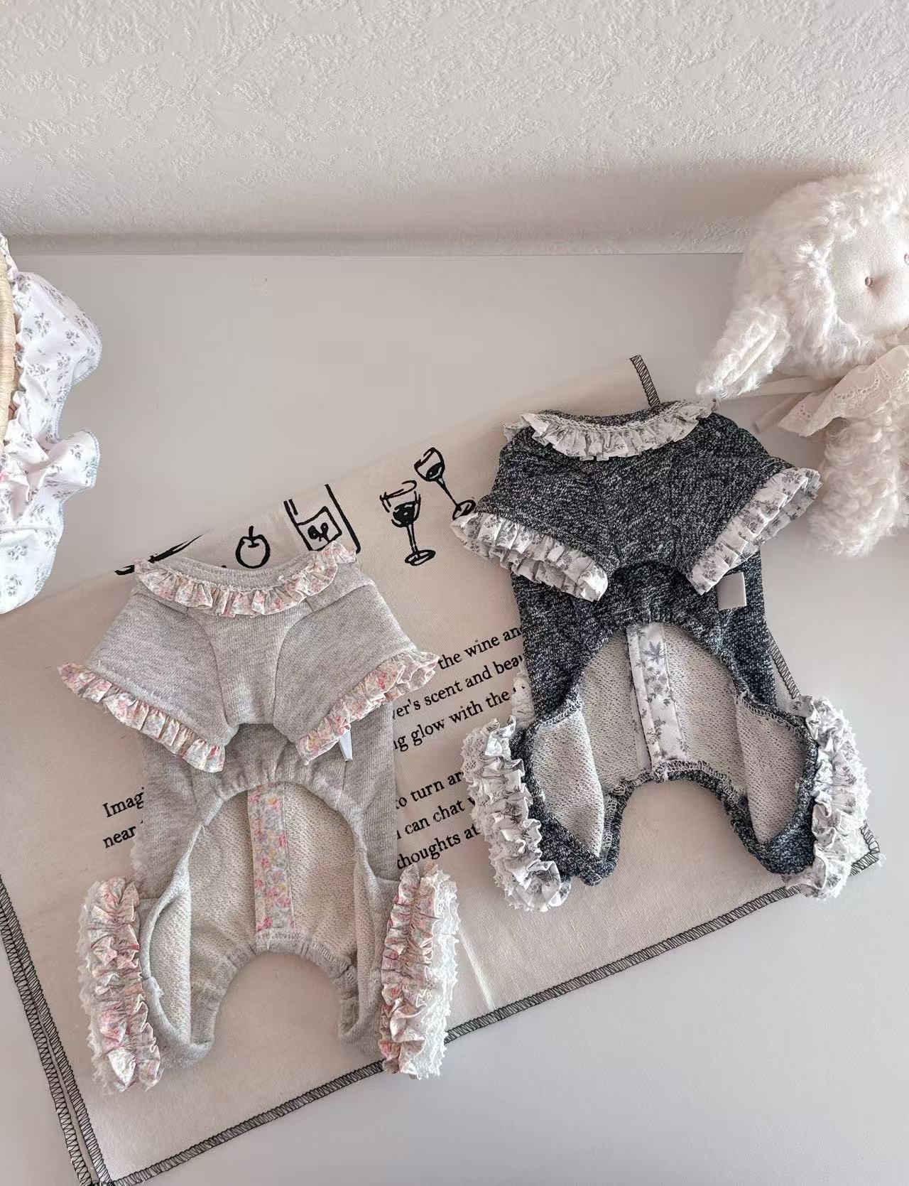 Bear's Grey Diary 4-Legged Romper Set