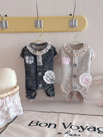 Bear's Grey Diary 4-Legged Romper Set