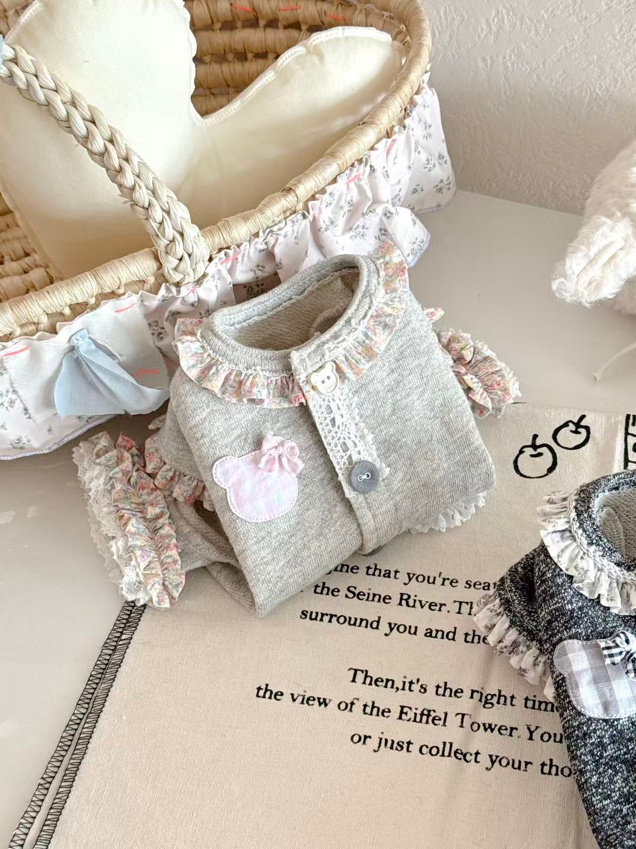 Bear's Grey Diary 4-Legged Romper Set