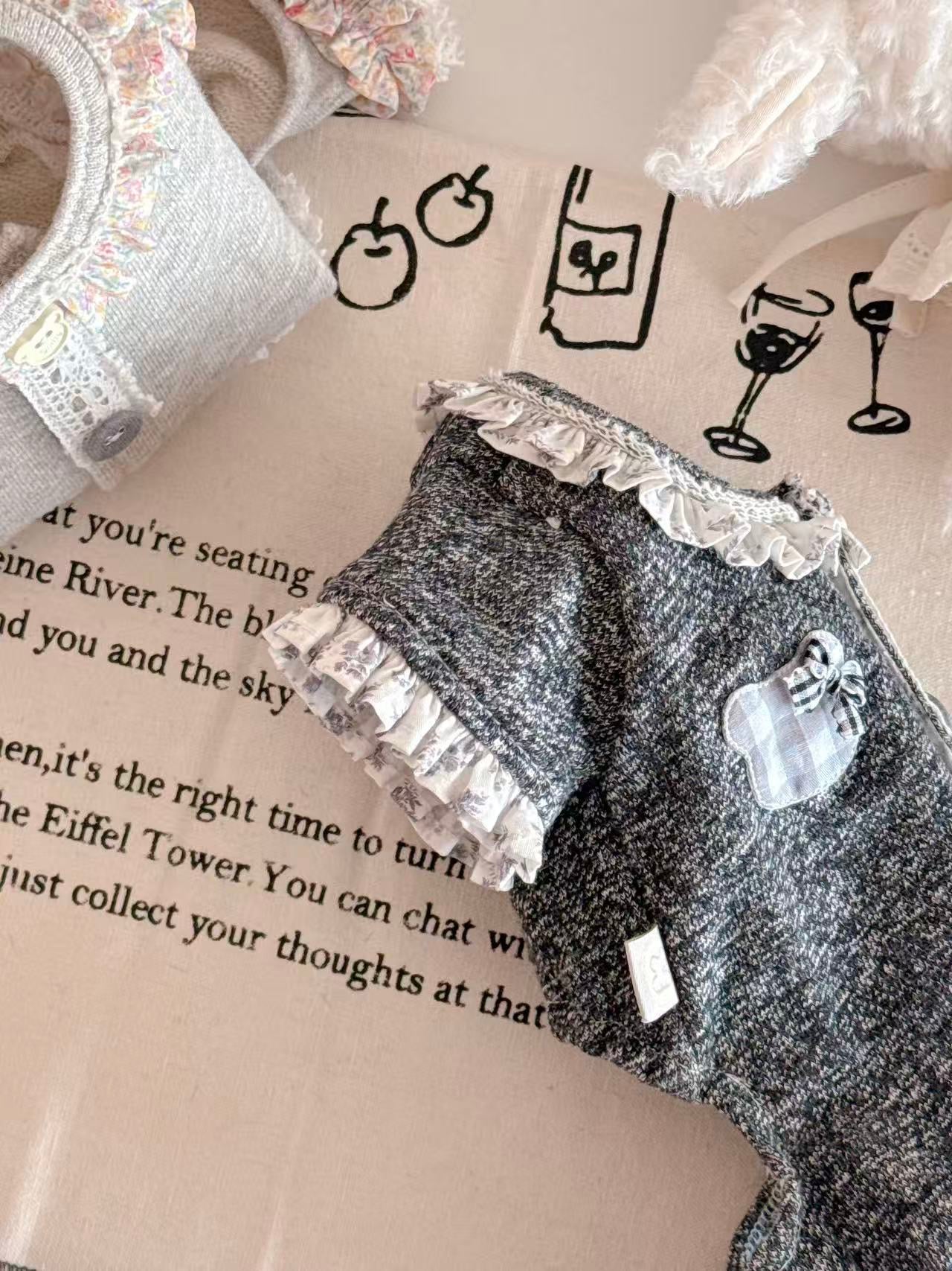 Bear's Grey Diary 4-Legged Romper Set
