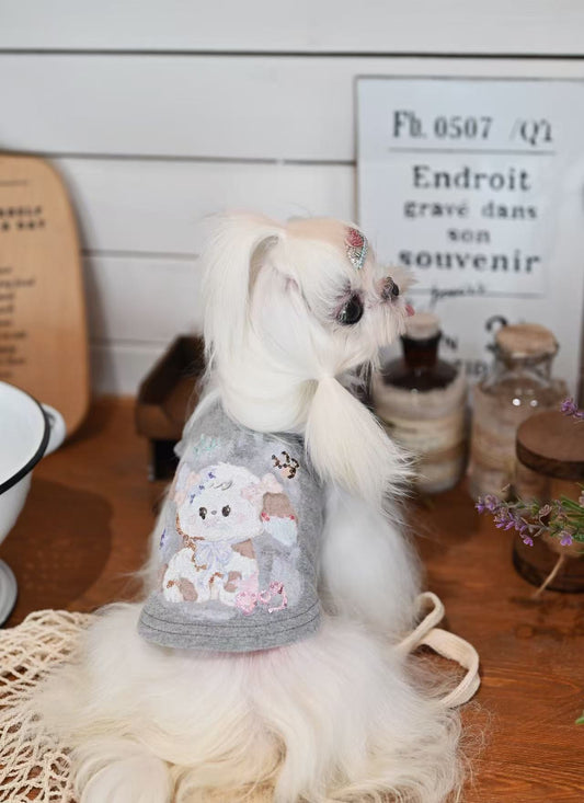 Cartoon Animal–Themed Dog Pajamas for Home Wear