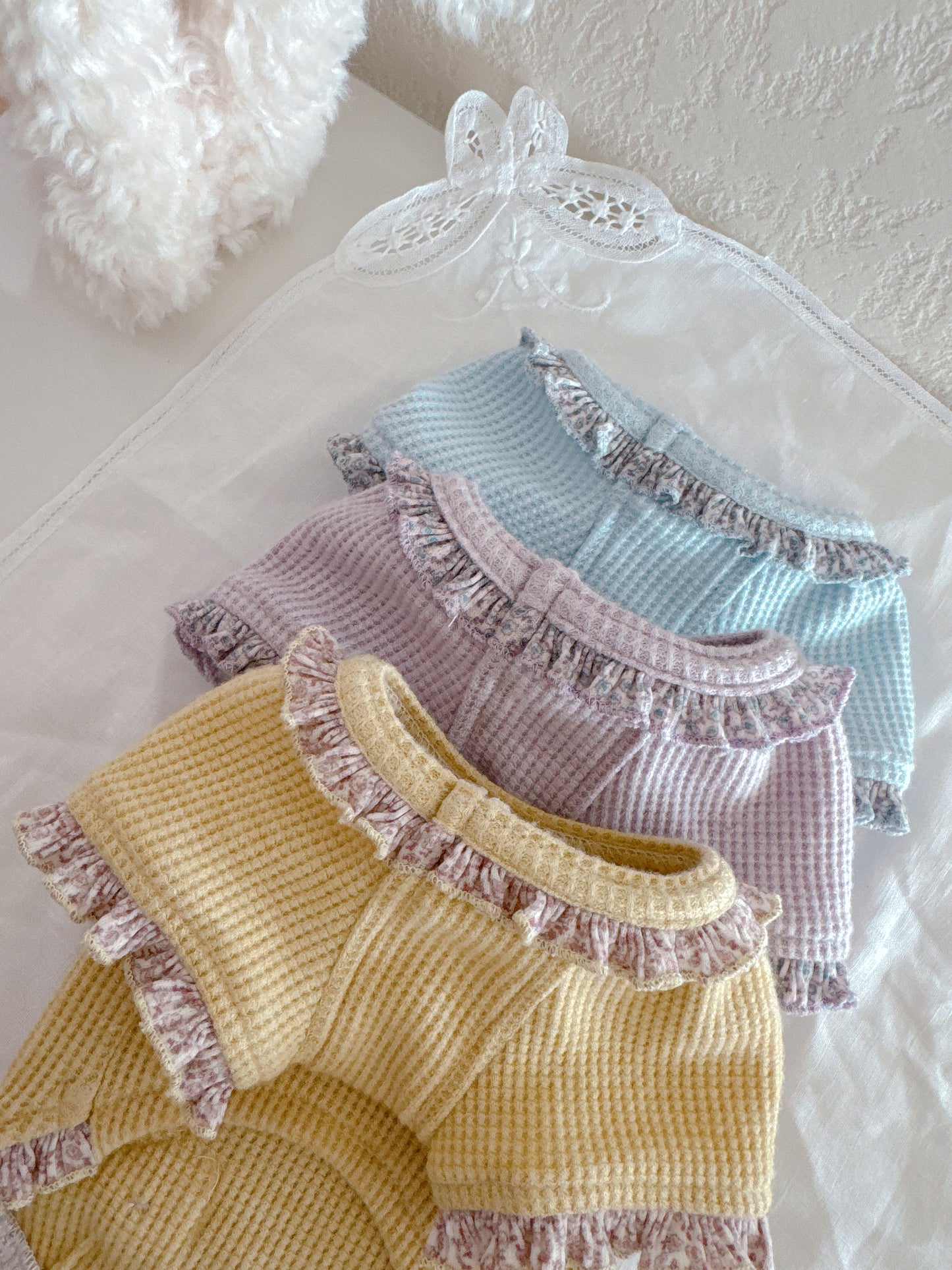 Waffle Knit 3-Color Loungewear Set