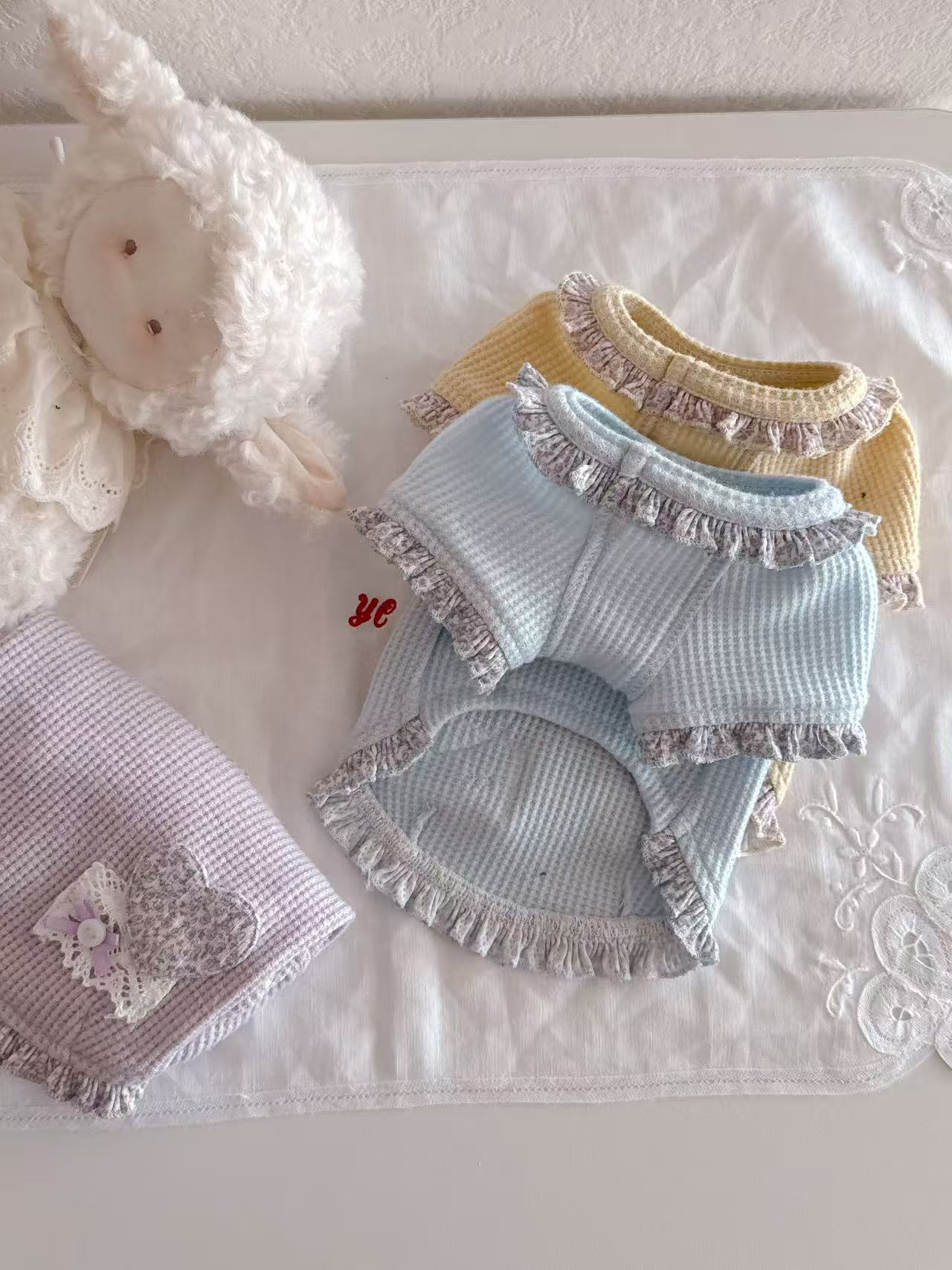 Waffle Knit 3-Color Loungewear Set